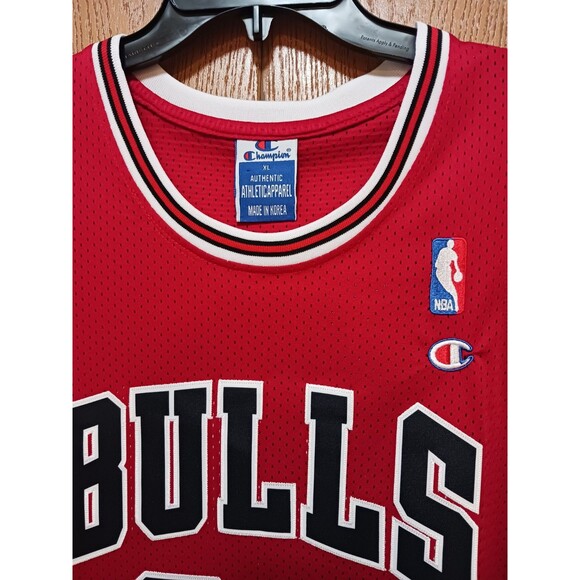 Michael Jordan (Champion)-(Bulls)-(Jersey)-(Red)-(New Condition)-(Size XL)-$110 - Picture 7 of 9